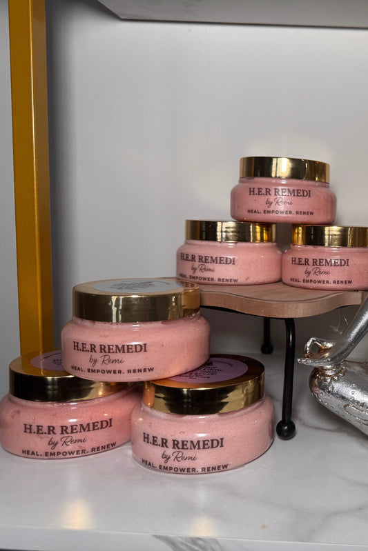 Felice Rose Glow Sugar Scrub – 5 oz
Limited Edition | Breast Cancer Awareness Collection